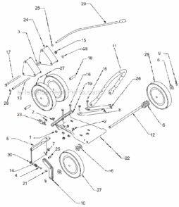 Part Location Diagram of 100D Little Wonder Deck Bracket Support